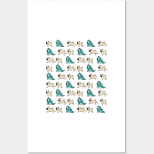 pug dogs Posters and Art